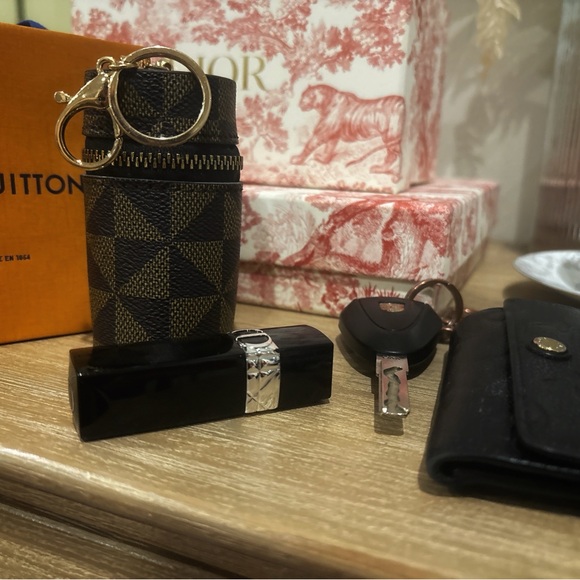 Luxury Lipstick Case Holder Purse Handbag Keychain Charm - Picture 3 of 4